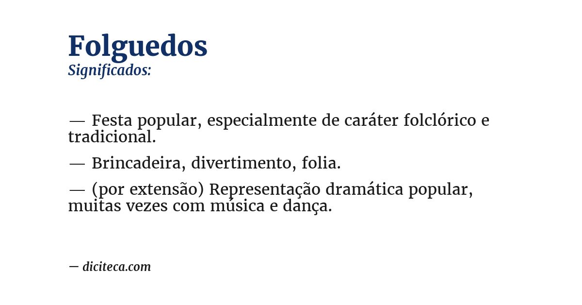 Significado de folguedos