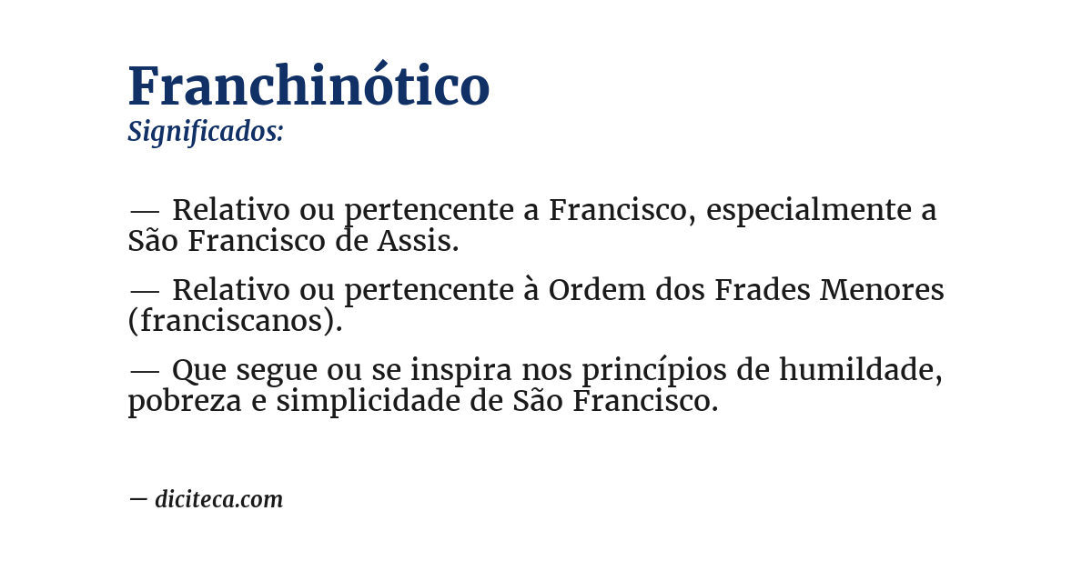 Significado de franchinótico
