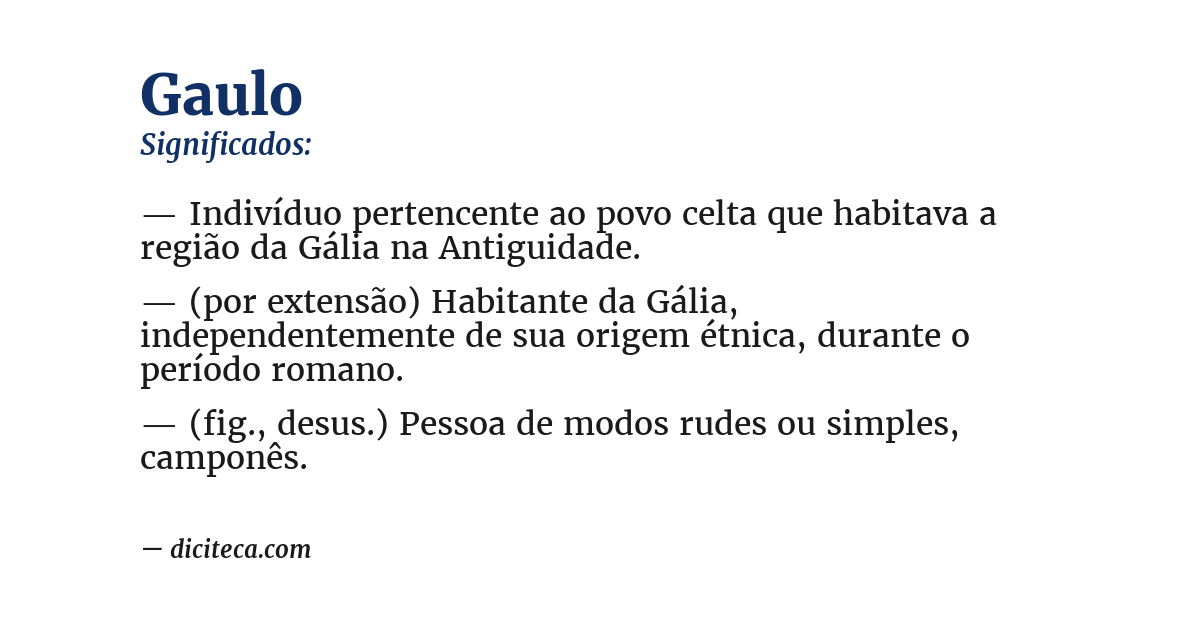 Significado de gaulo