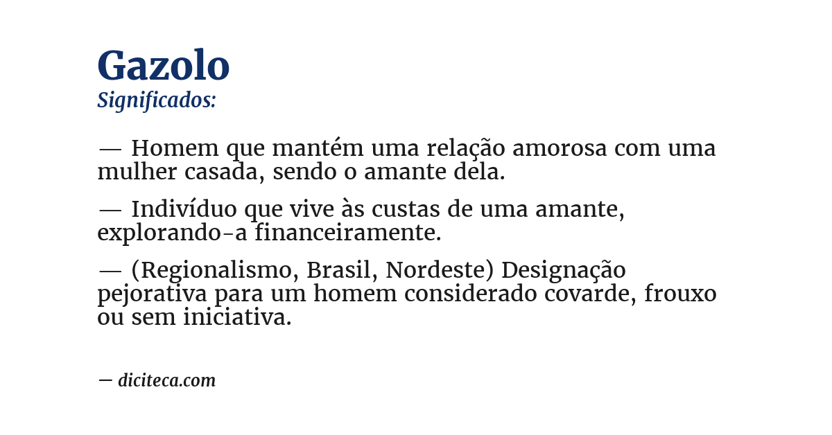 Significado de gazolo