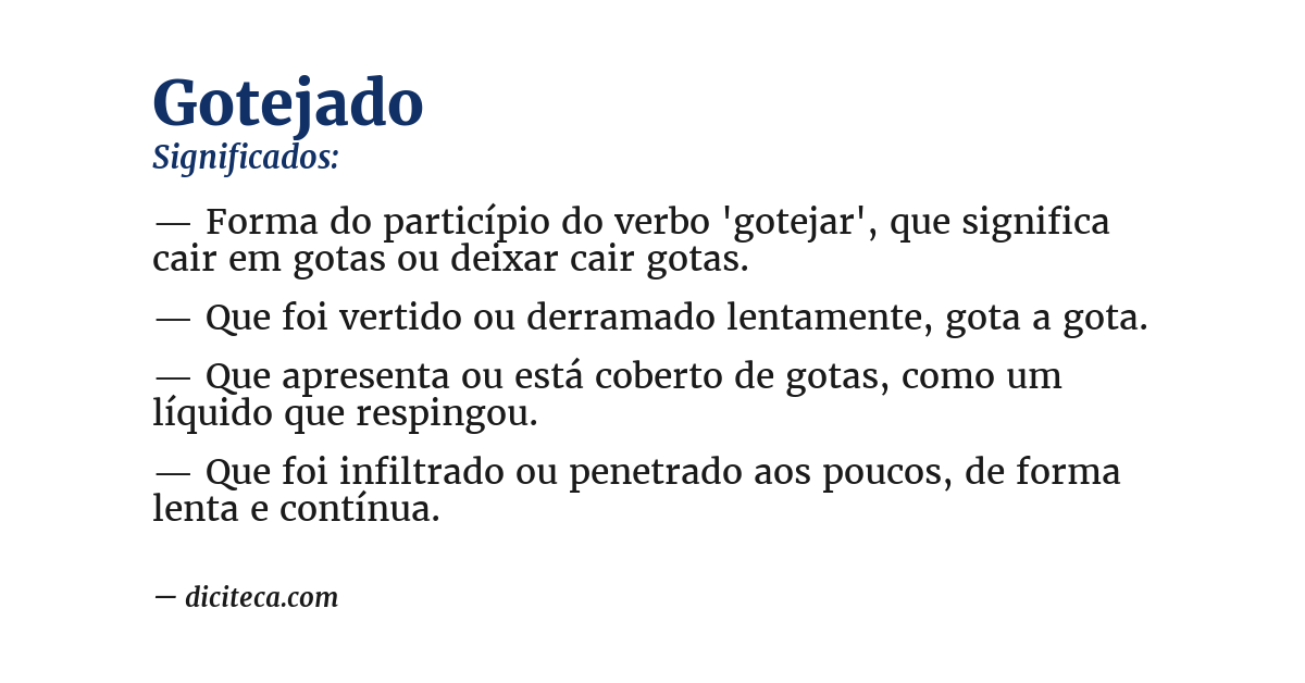 Significado de gotejado