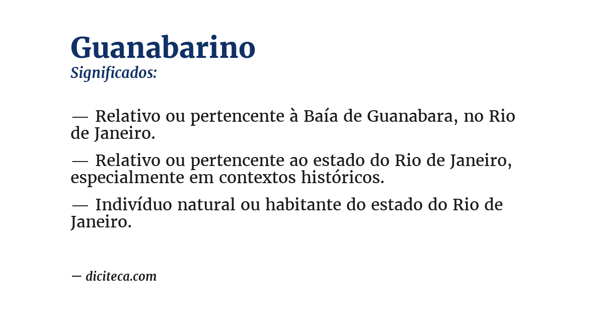 Significado de guanabarino
