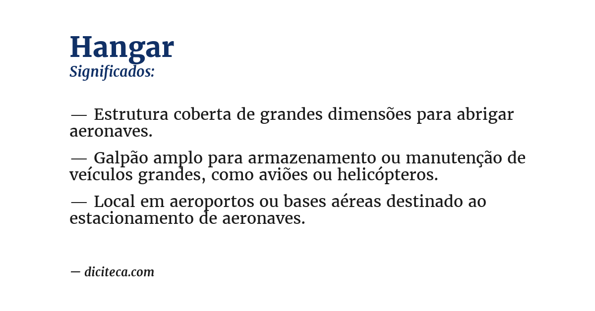 Significado de hangar