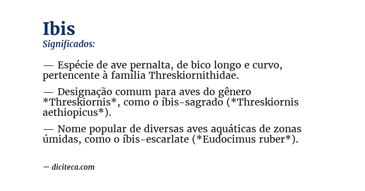 Significado de ibis