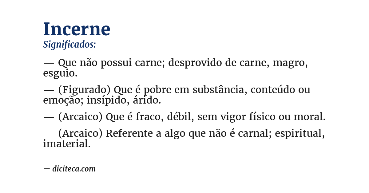Significado de incerne