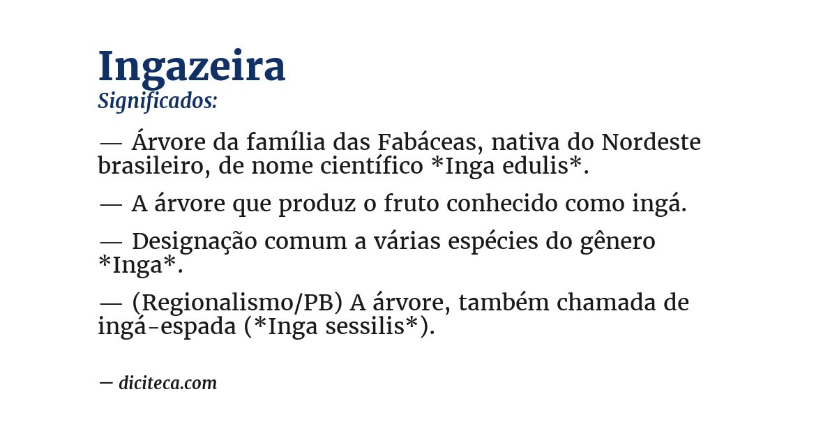Significado de ingazeira