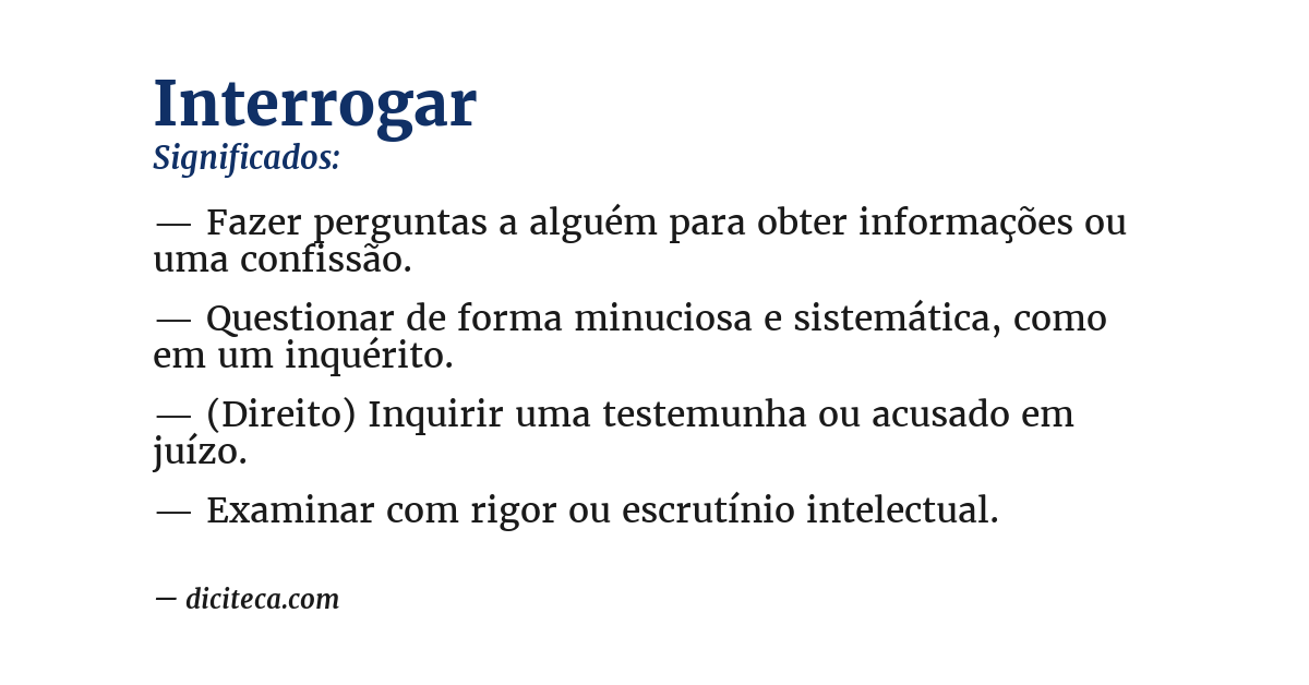 Significado de interrogar