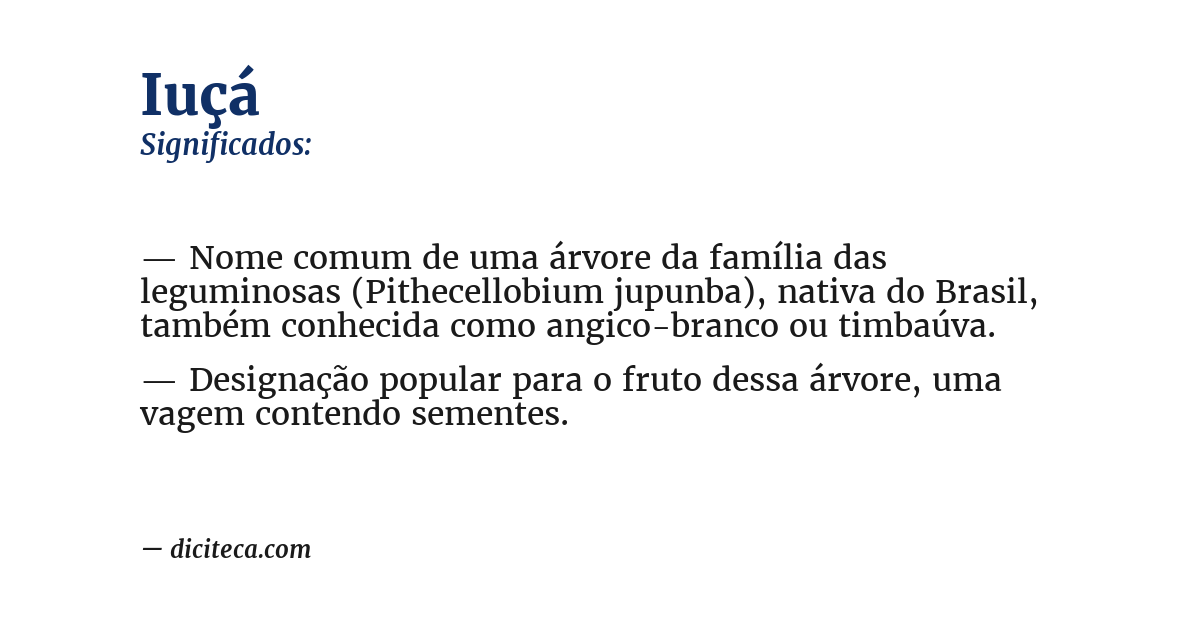 Significado de iuçá