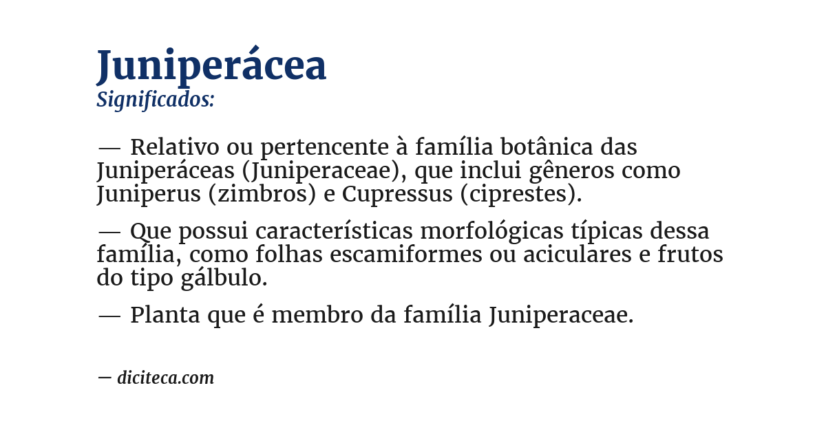 Significado de juniperácea