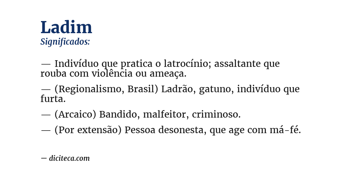 Significado de ladim