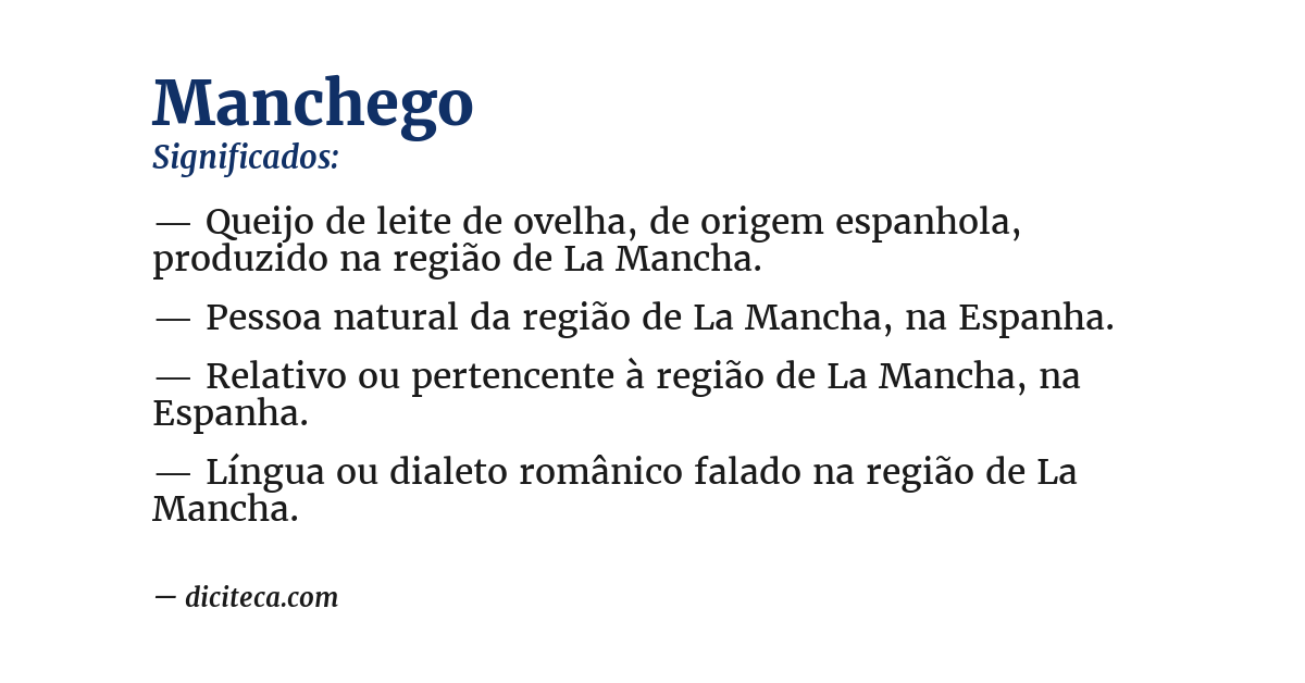 Significado de manchego