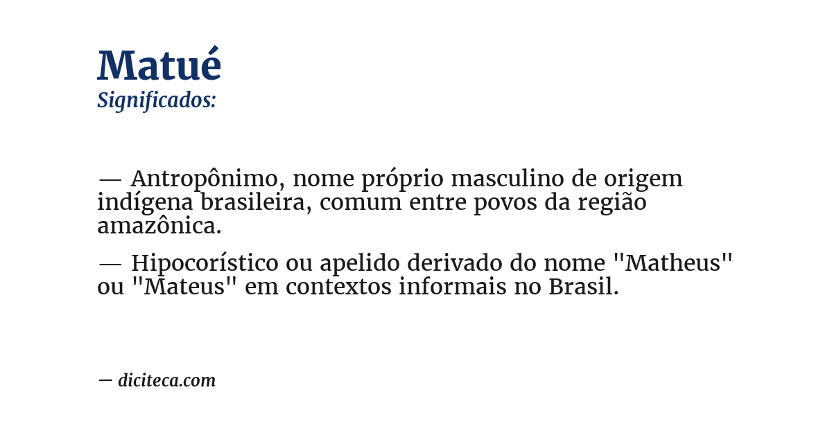 Significado de matué