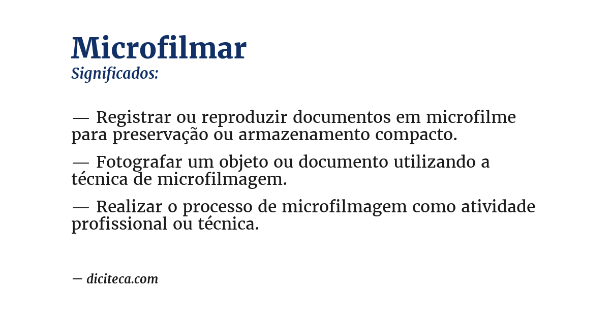 Significado de microfilmar