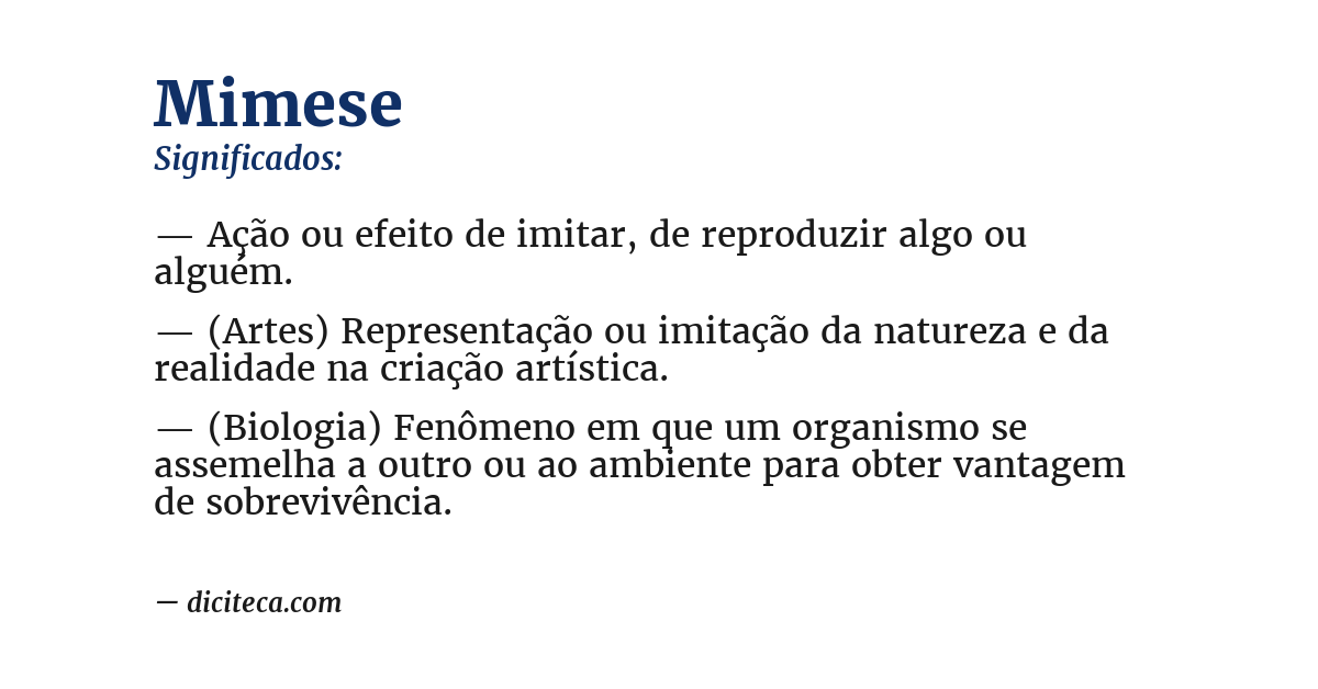 Significado de mimese