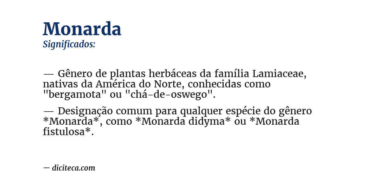 Significado de monarda