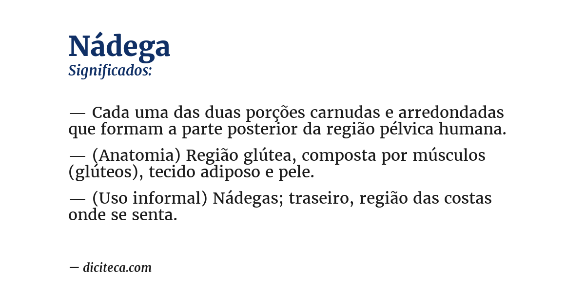 Significado de nádega