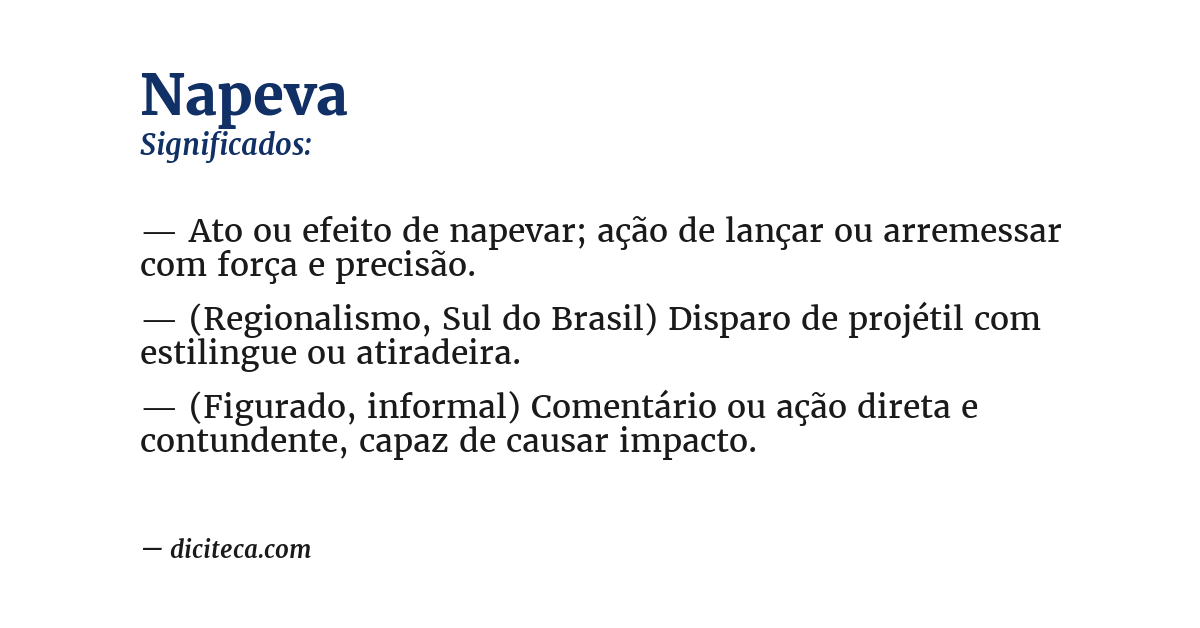 Significado de napeva