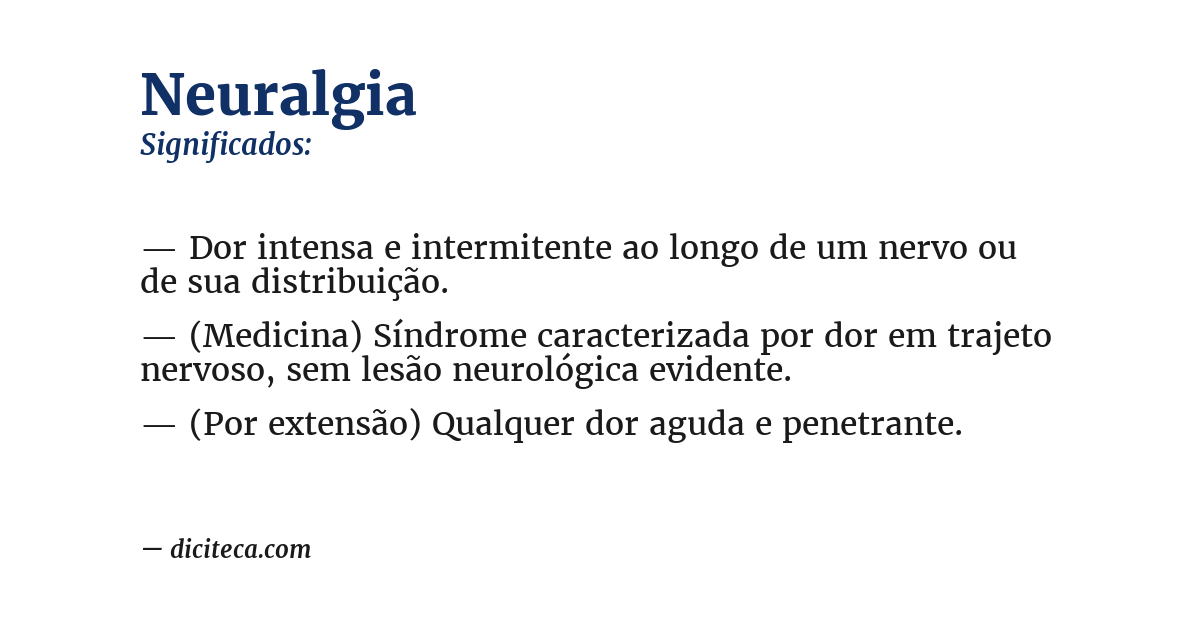 Significado de neuralgia