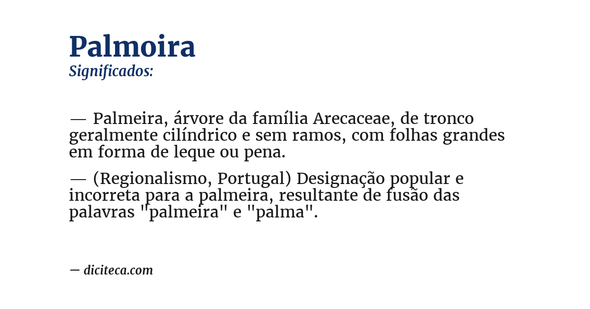 Significado de palmoira