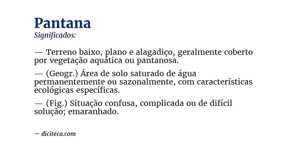 Significado de pantana