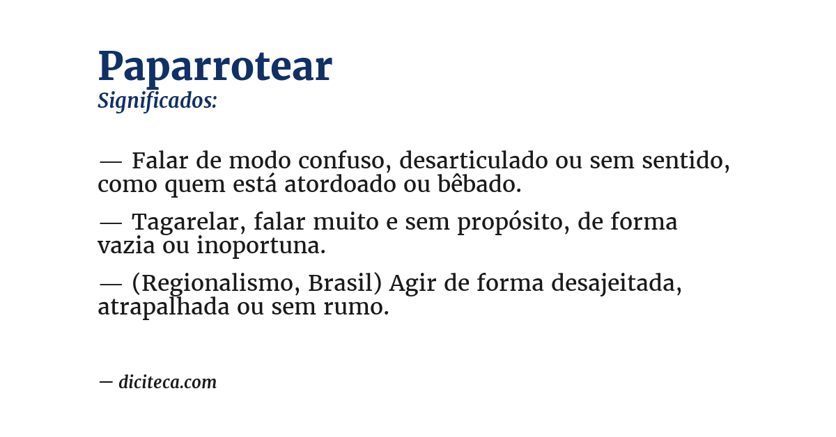 Significado de paparrotear