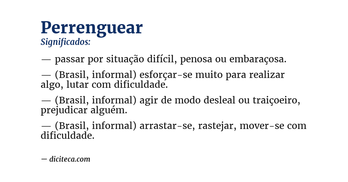 Significado de perrenguear