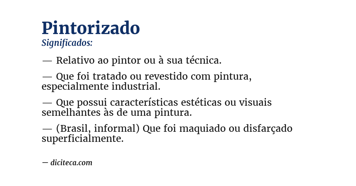 Significado de pintorizado