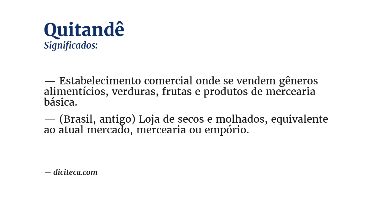 Significado de quitandê