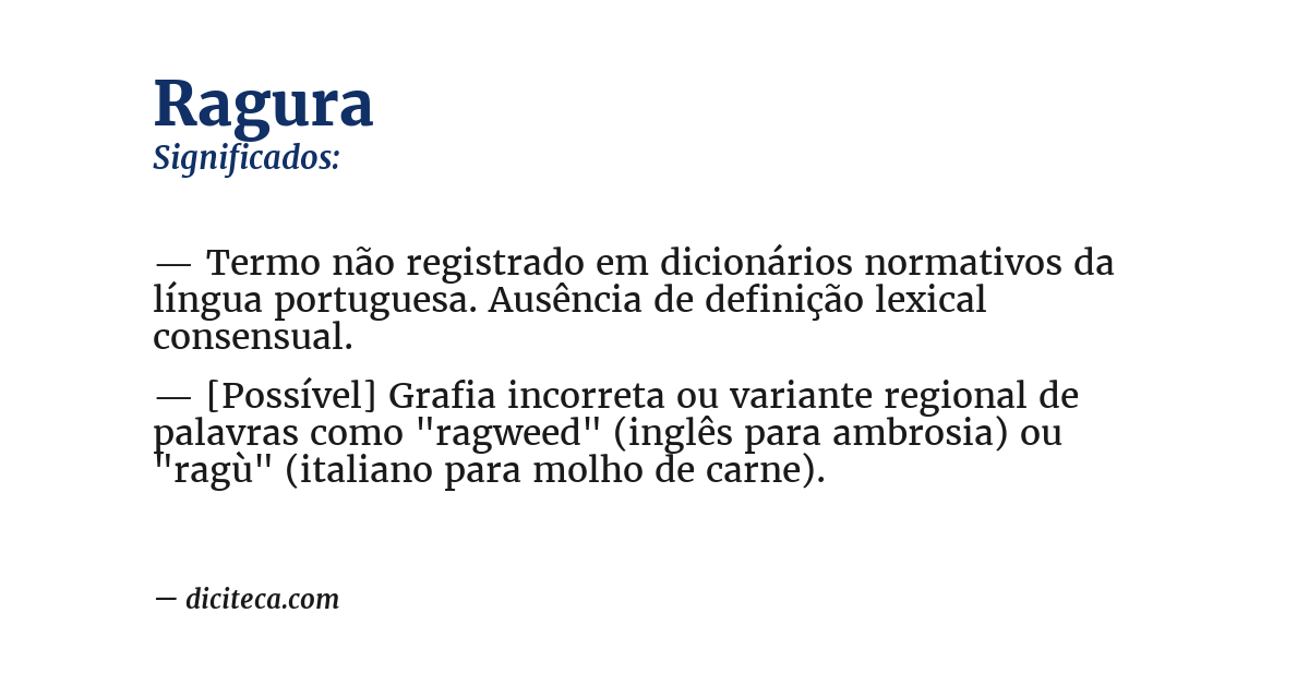 Significado de ragura