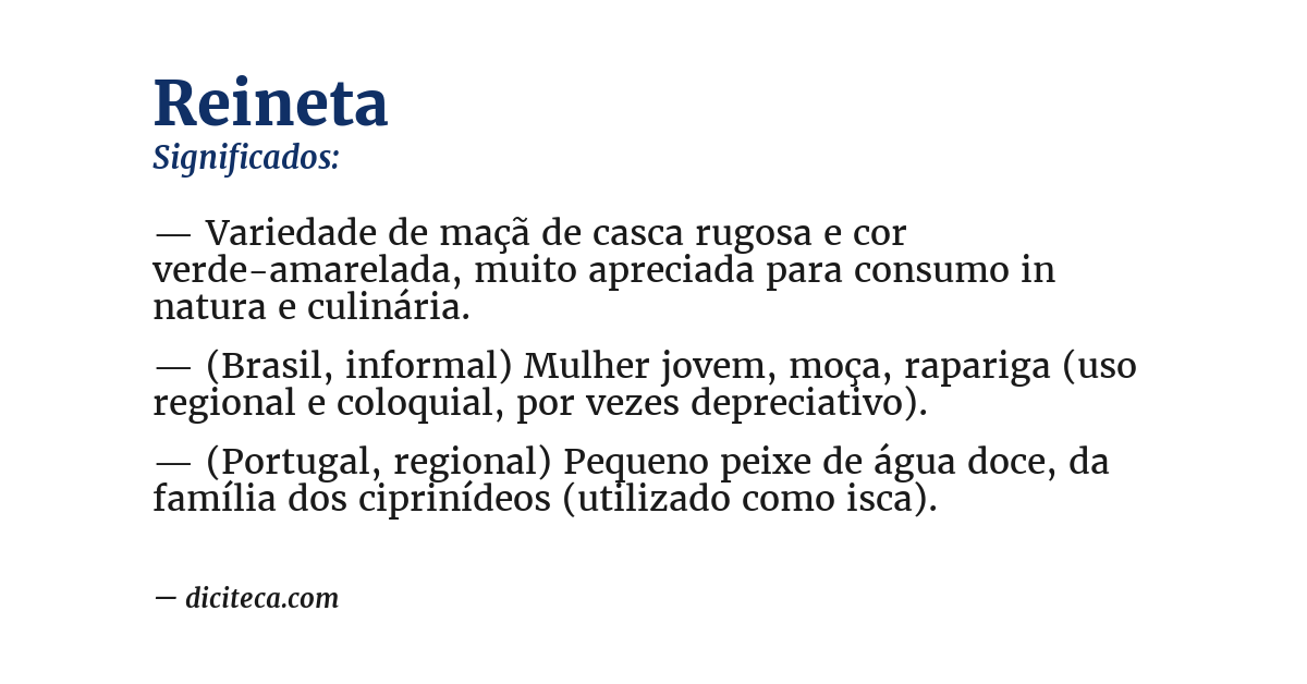 Significado de reineta