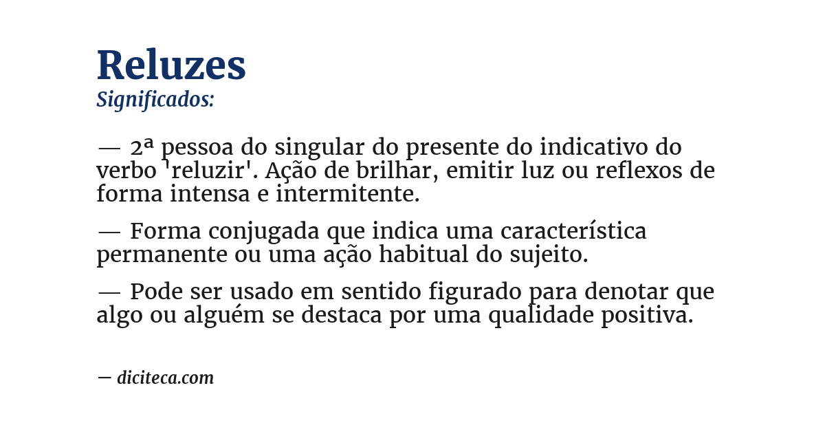 Significado de reluzes