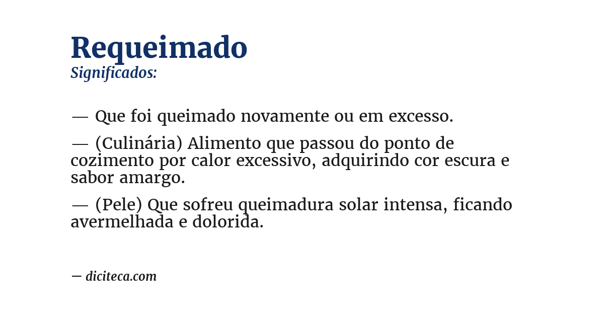 Significado de requeimado