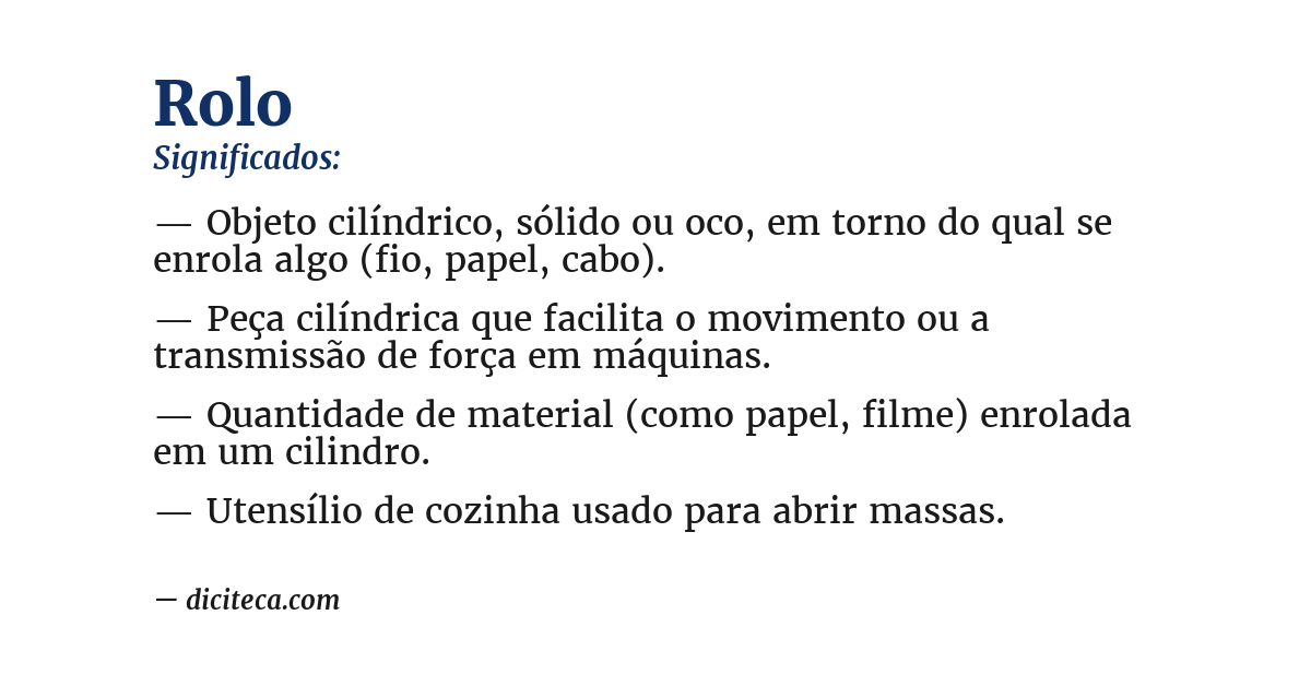 Significado de rolo
