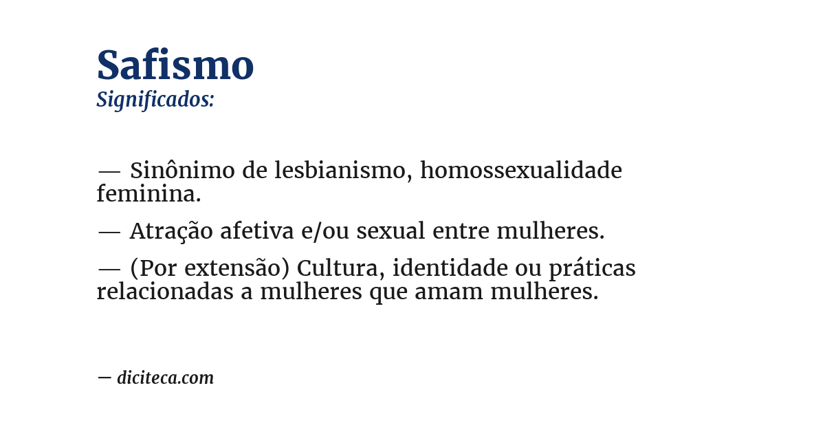 Significado de safismo