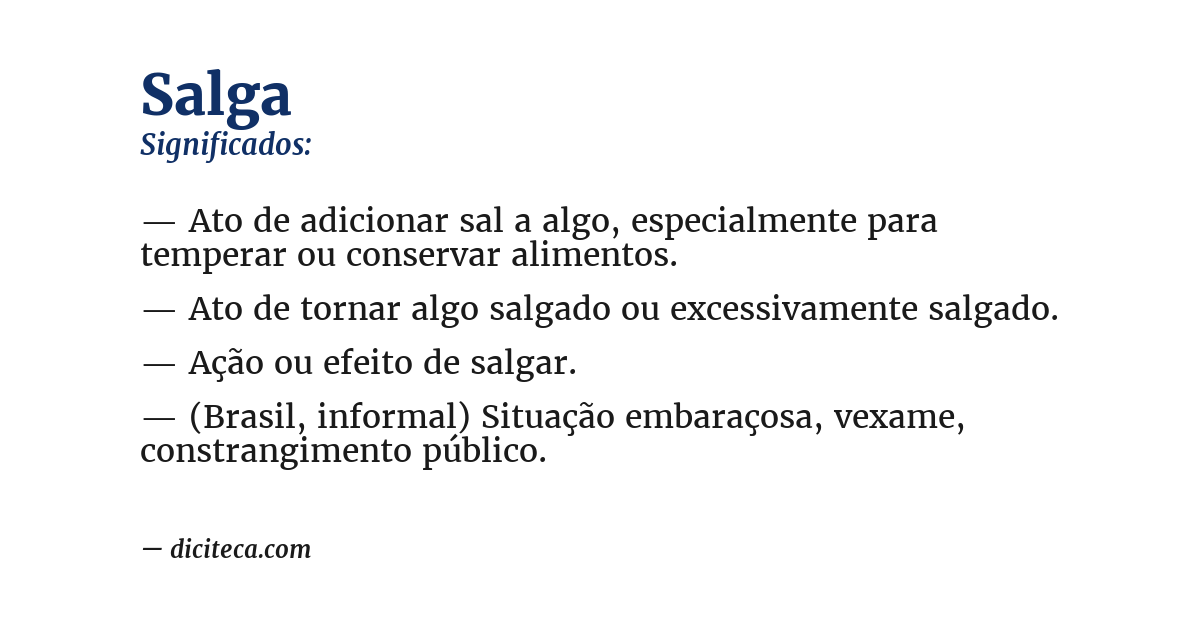 Significado de salga