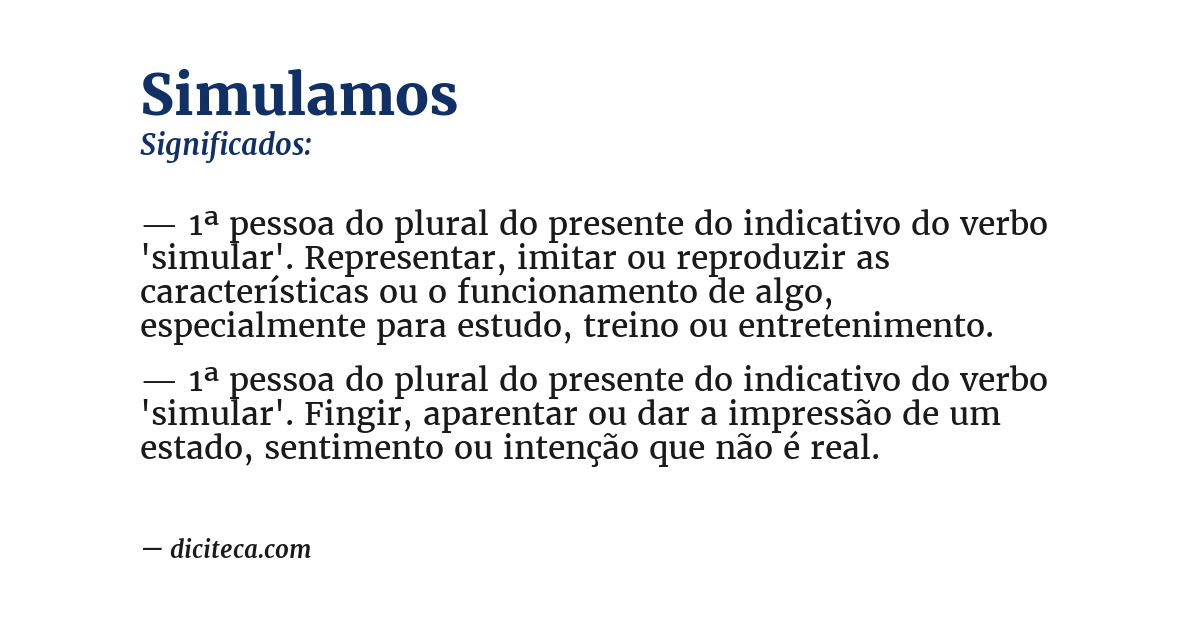 Significado de simulamos