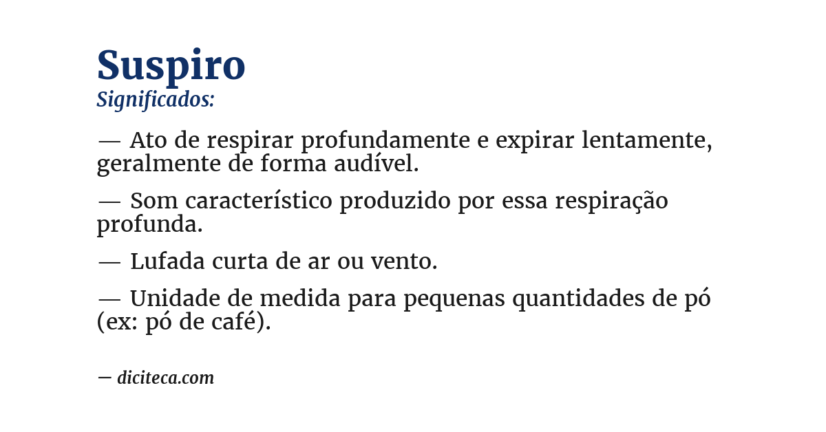 Significado de suspiro