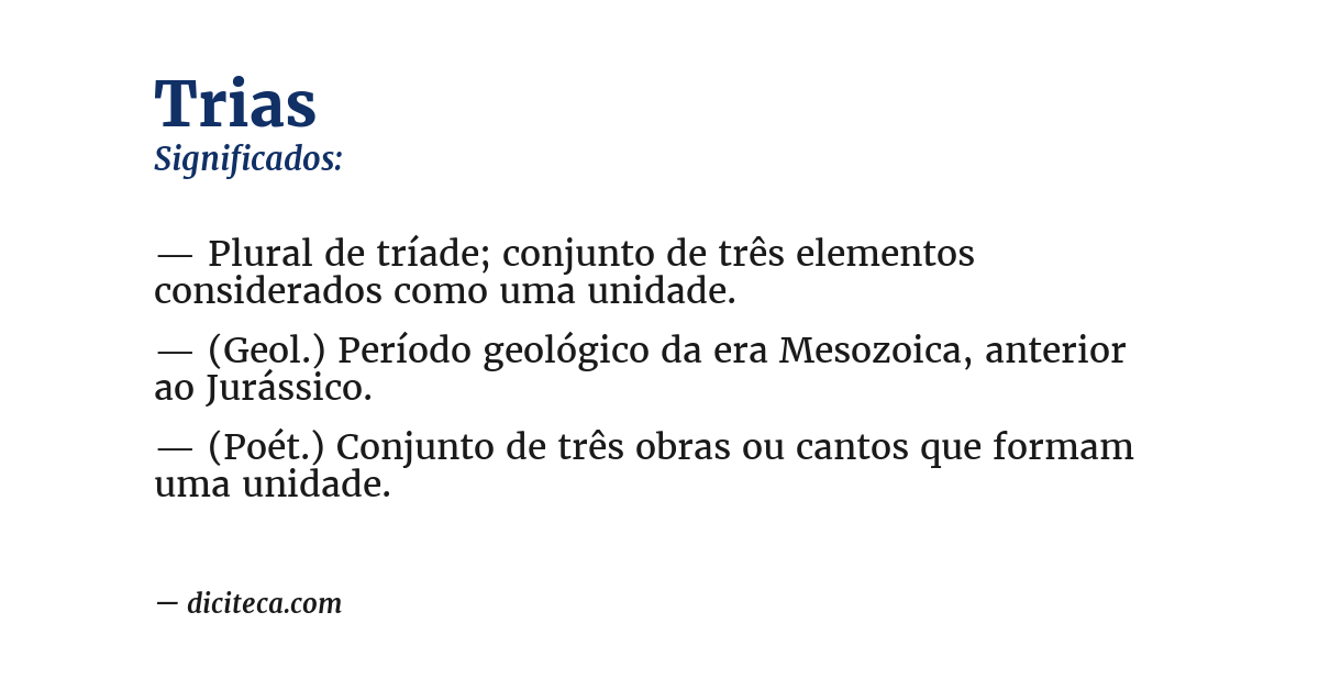 Significado de trias