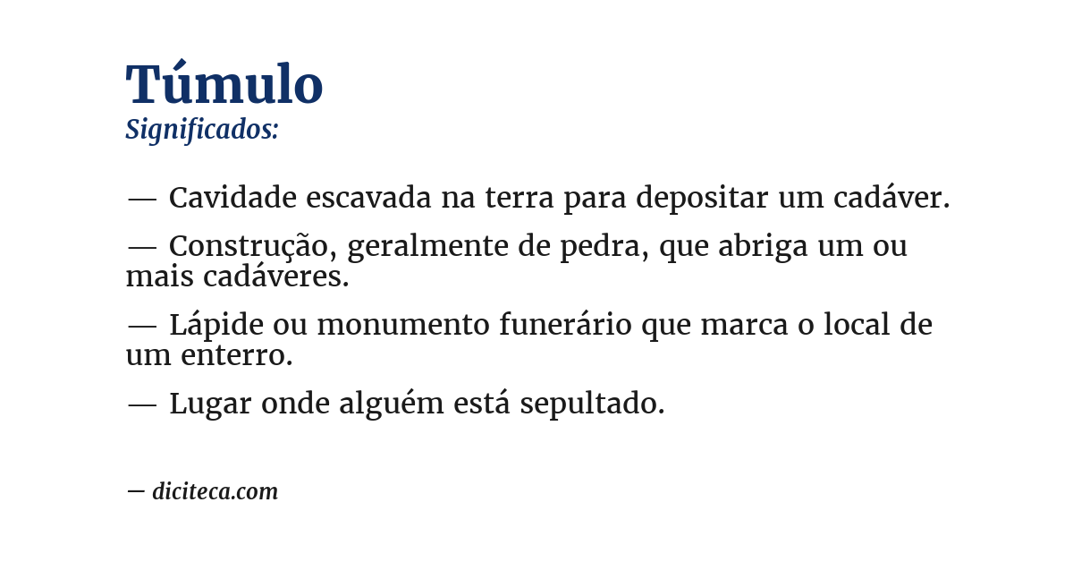 Significado de túmulo