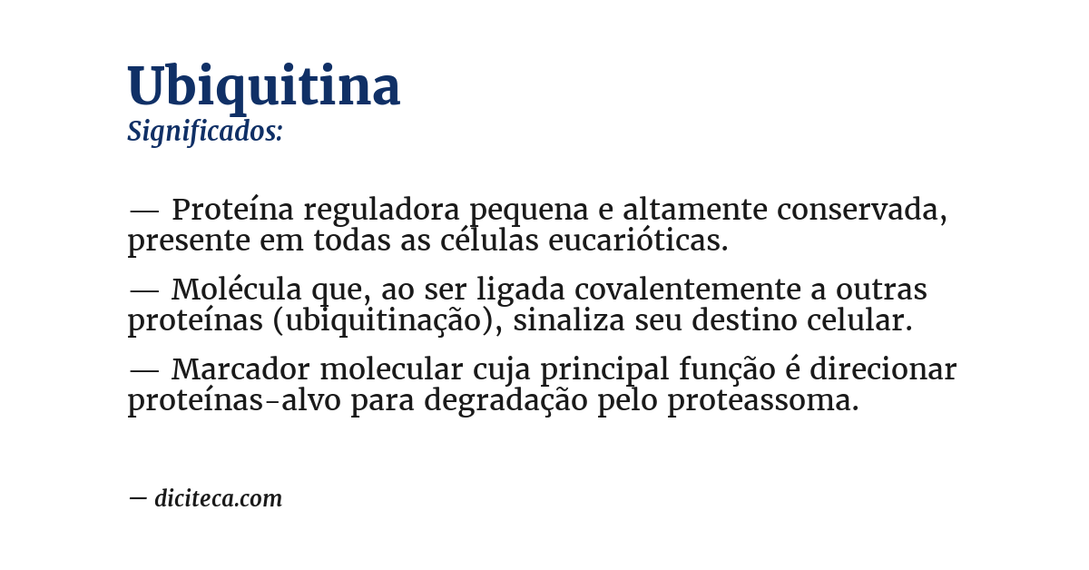 Significado de ubiquitina