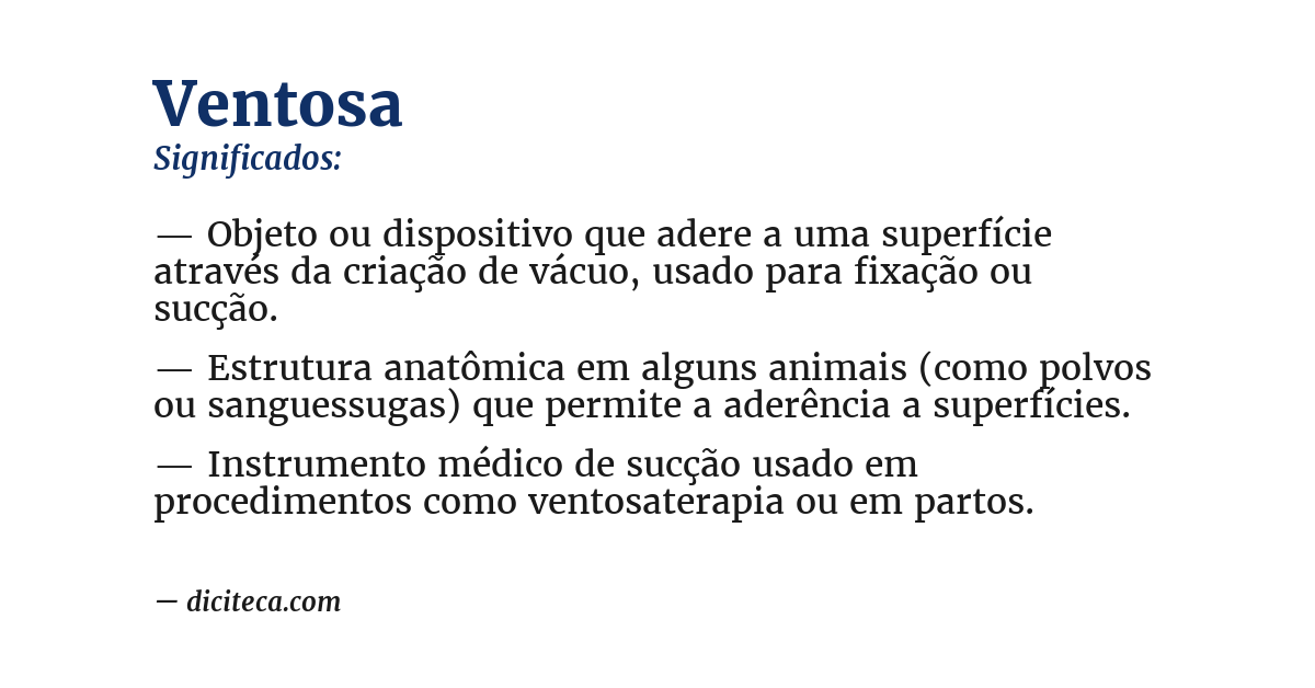 Significado de ventosa
