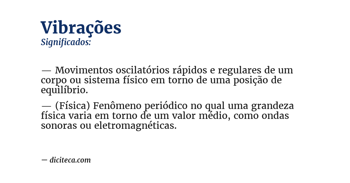 Significado de vibrações