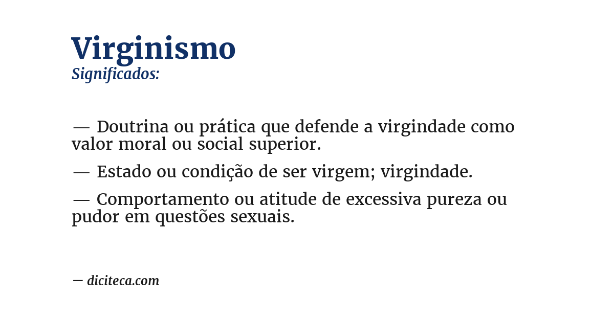 Significado de virginismo