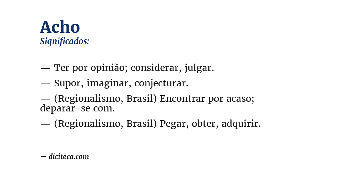 Significado de acho