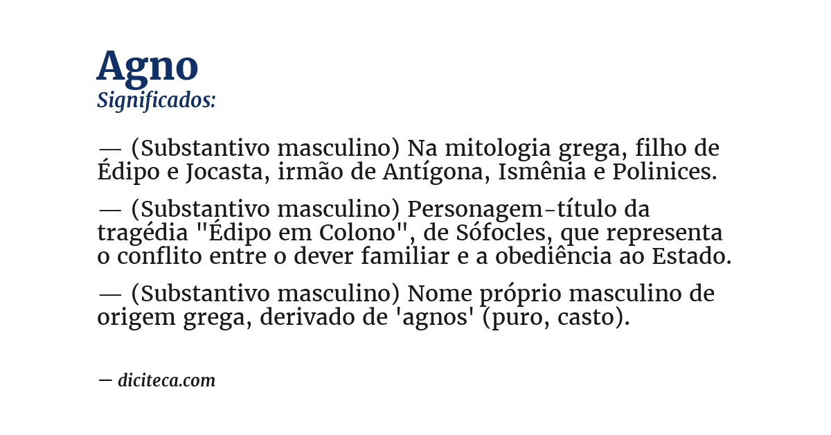 Significado de agno