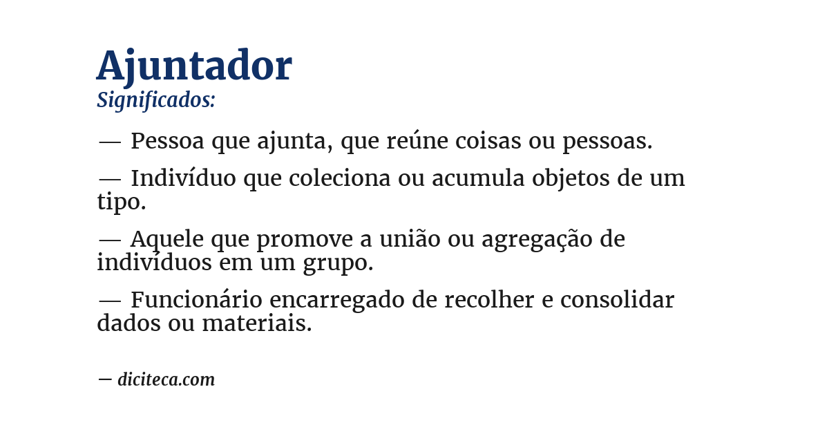 Significado de ajuntador