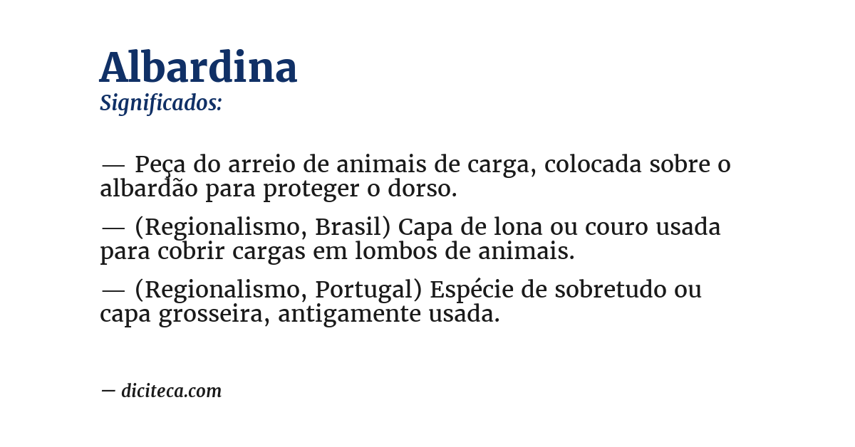 Significado de albardina