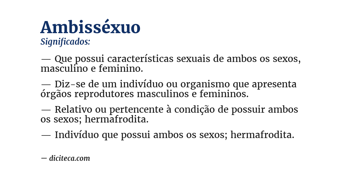 Significado de ambisséxuo