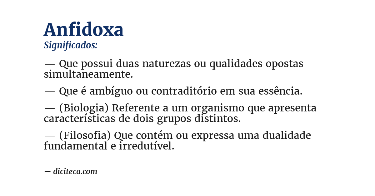 Significado de anfidoxa
