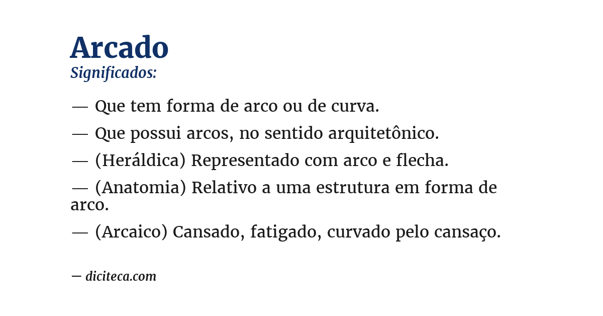 Significado de arcado